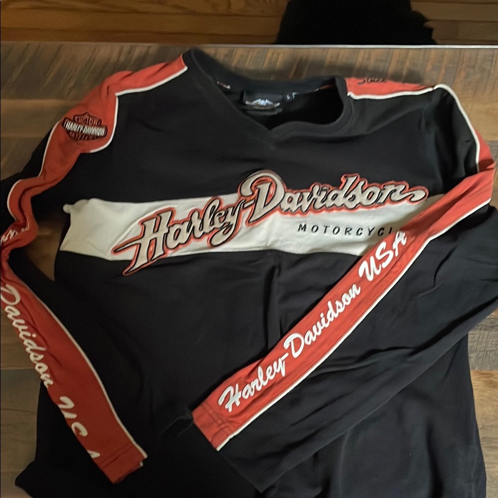 Harley-Davidson Black and Red Logo Shirt